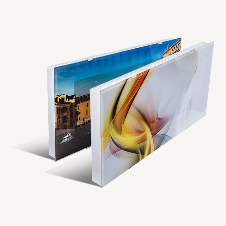 Настенный дизайн-конвектор Techno Wall Glass со стеклянной панелью